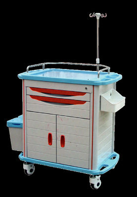 Ambulance Stainless Steel Medical Trolley , Stainless Steel Trolley With Drawers