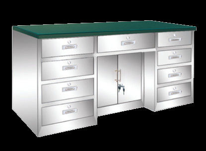9 Drawers Stainless Steel Medical Table Worktable 1600x700x800mm Size