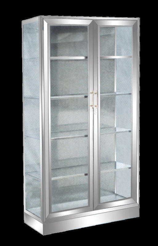 Safe Stainless Steel Medical Cabinet , Medical Glass Cabinet For Hospital / Laboratory