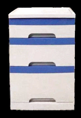 Durable Hospital Overbed Table , 3 Drawer Over Bed Cabinet 475x470x755mm