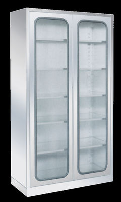 Glass Door Stainless Steel Medical Cabinet Medicine Cupboard 900x400x1750mm