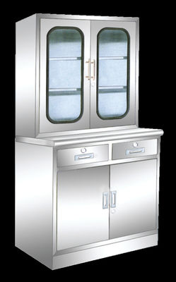 Professional Stainless Steel Medical Cabinet , Glass Door Medicine Cabinet